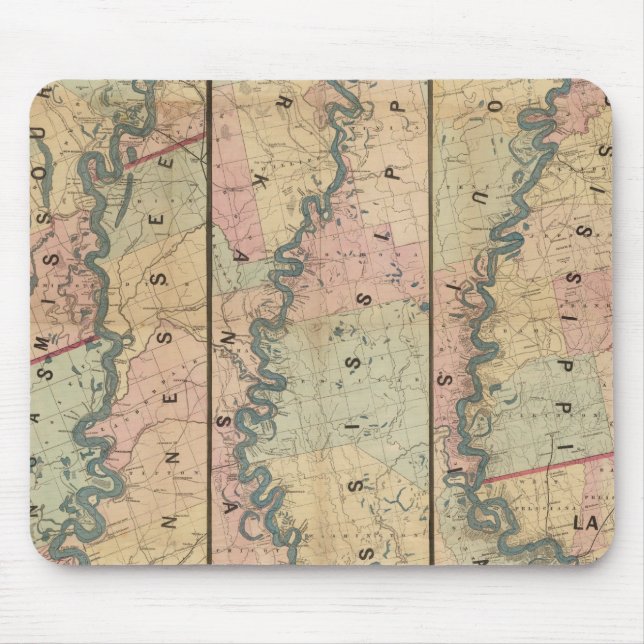 Lloyd's map of the Lower Mississippi River Mouse Pad (Front)