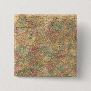 Lloyd's official map of the State of Virginia 15 Cm Square Badge