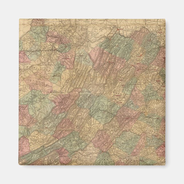 Lloyd's official map of the State of Virginia Magnet (Front)