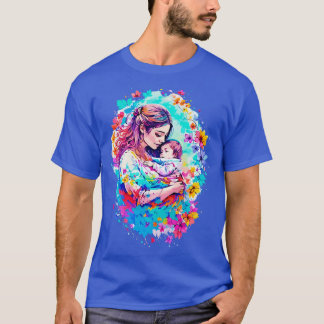 llustration of mother holding baby T-Shirt