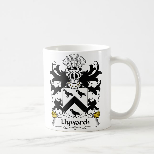 Llywarch Family Crest Coffee Mug (Right)