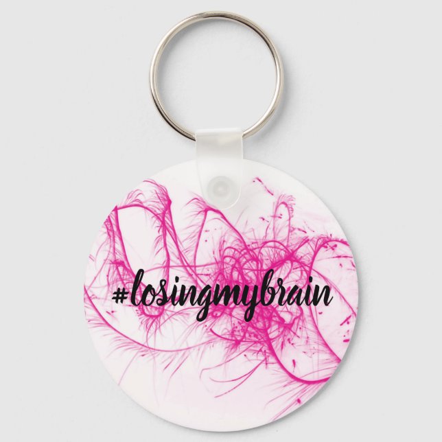 LMB Pink-White Sparkle Keychain (Front)