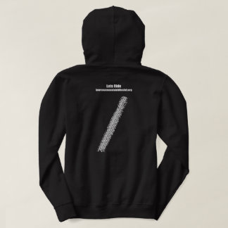 LMBC hoodie with "let's ride" on back