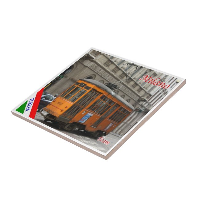 LMD007 MILAN TRAM line 1, Italy,  Tile (Side)