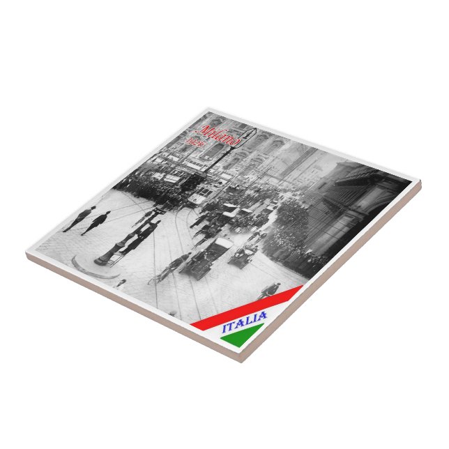 LMD012 MILAN, Piazza Duomo, Cathedral, Tile (Side)