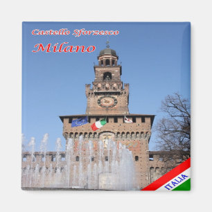 LMD018 CSTELLO SFORZESCO, MILAN, Fridge Magnet