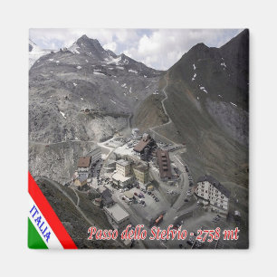 LMD051 PASSO dello STELVIO - Aerial View - Fridge Magnet