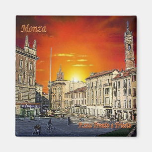 LMD055 MONZA, Piazza Trento e Trieste, Fridge Magnet