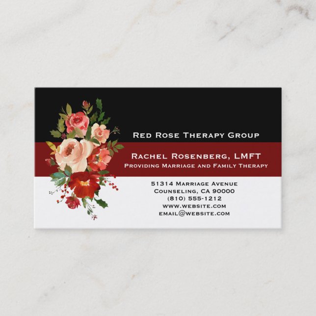 LMFT Licensed Marriage and Family Therapist Busine Business Card (Front)