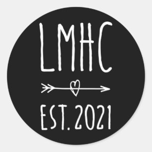 Lmhc Licensed Mental Health Counsellor 2024 Gradua Classic Round Sticker