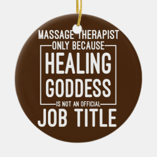 LMT Funny Massage Therapist Only Because Healing Ceramic Tree Decoration