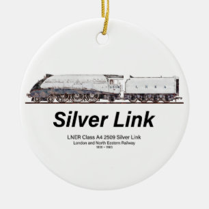 LNER Class A4 2509 Silver Link Steam Locomotive Ceramic Tree Decoration