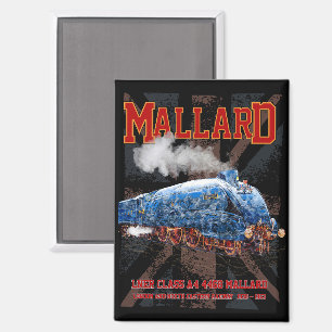 LNER Class A4 Mallard locomotive Union Jack flag Magnet