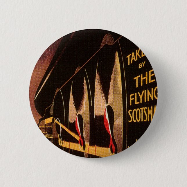 LNER Flying Scotsman 6 Cm Round Badge (Front)