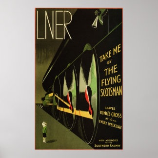 LNER Flying Scotsman Train Vintage Railway Poster