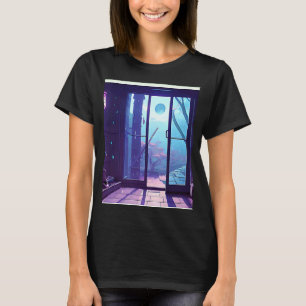 Lo fi hip hop chillhop chill beats aesthetics cat  T-Shirt