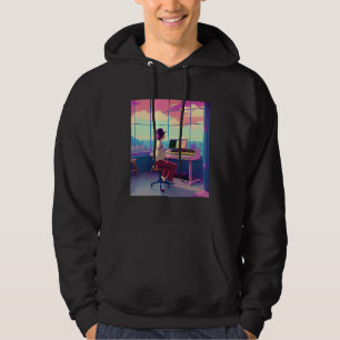 Lo fi hip hop chillhop chill beats aesthetics hoodie