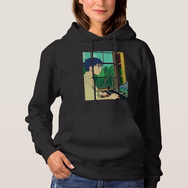Lo fi hip hop chillhop chill beats lofi aesthetics hoodie (Front)