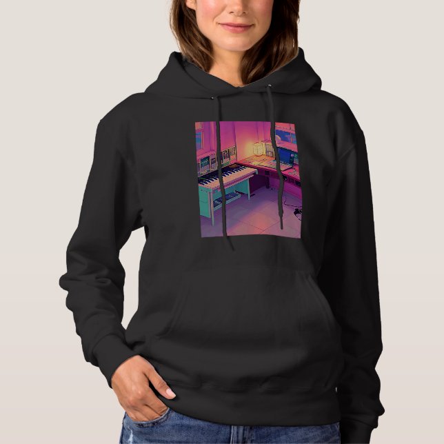 Lo fi hip hop chillhop chill beats lofi aesthetics hoodie (Front)