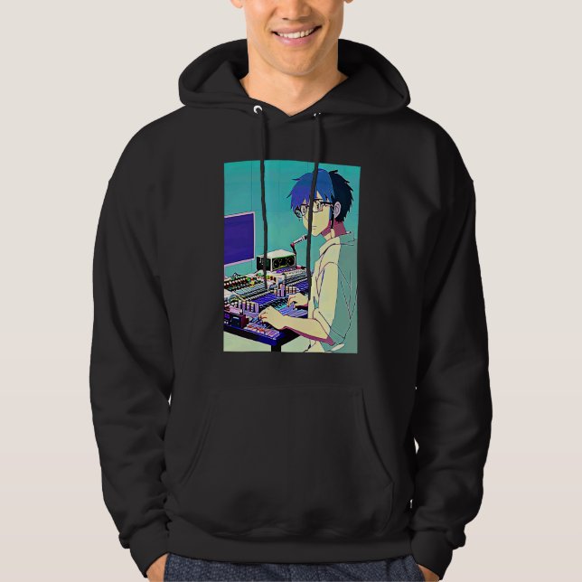 Lo fi hip hop chillhop chill beats lofi aesthetics hoodie (Front)