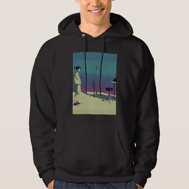 Lo fi hip hop chillhop chill beats lofi aesthetics hoodie (Front)