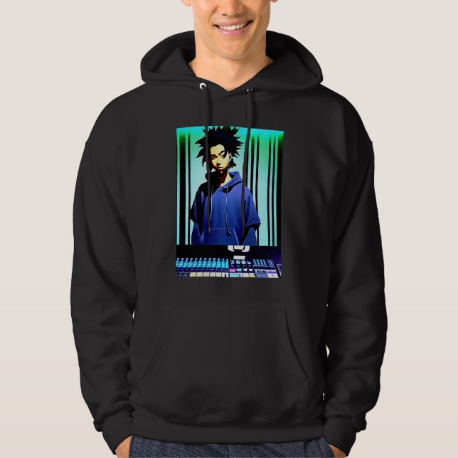 Lo fi hip hop chillhop chill beats lofi aesthetics hoodie (Front)