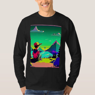 Lo fi hip hop chillhop chill beats lofi aesthetics T-Shirt