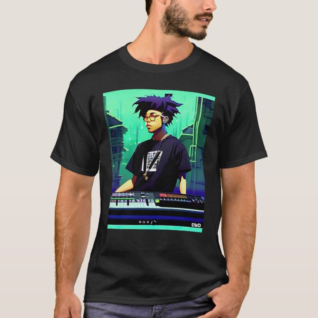 Lo fi hip hop chillhop chill beats lofi aesthetics T-Shirt (Front)