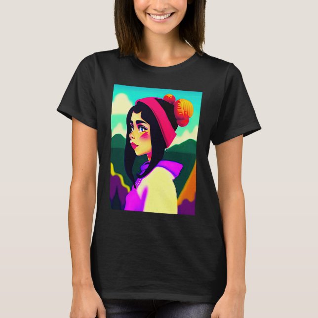 Lo fi hip hop chillhop chill beats lofi aesthetics T-Shirt (Front)