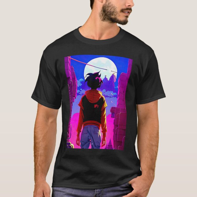 Lo fi hip hop chillhop chill beats lofi aesthetics T-Shirt (Front)