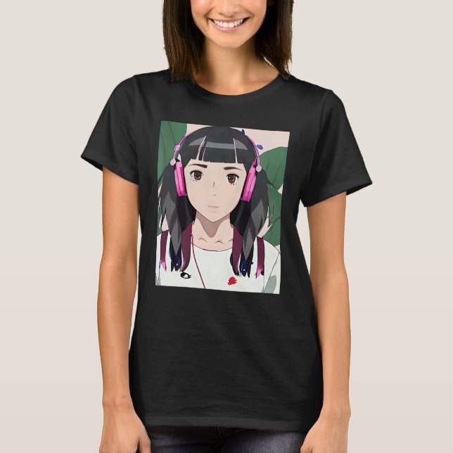 Lo fi hip hop chillhop chill beats lofi aesthetics T-Shirt (Front)