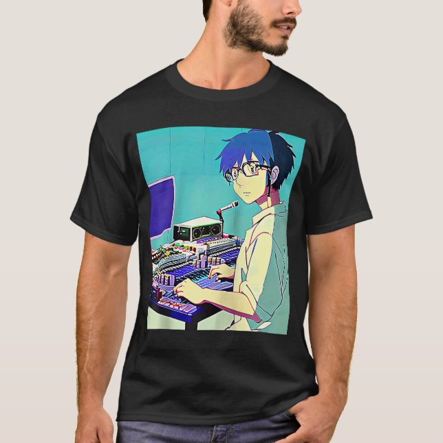 Lo fi hip hop chillhop chill beats lofi aesthetics T-Shirt (Front)