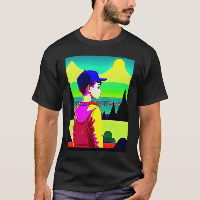 Lo fi hip hop chillhop chill beats lofi aesthetics T-Shirt (Front)