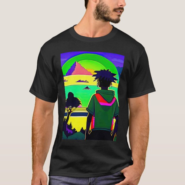 Lo fi hip hop chillhop chill beats lofi aesthetics T-Shirt (Front)