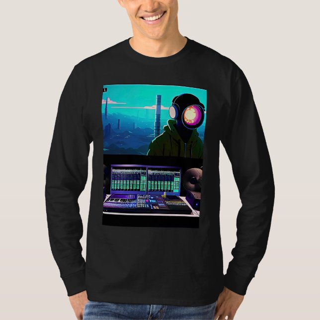 Lo fi hip hop chillhop chill beats lofi aesthetics T-Shirt (Front)