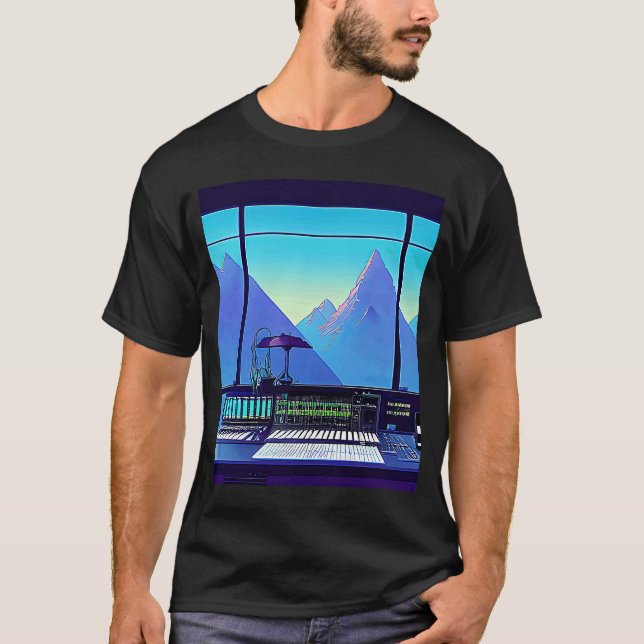 Lo fi hip hop chillhop chill beats studio aestheti T-Shirt (Front)