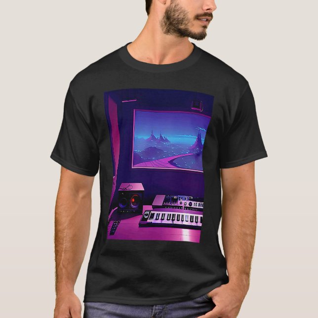 Lo fi hip hop chillhop chill beats studio aestheti T-Shirt (Front)