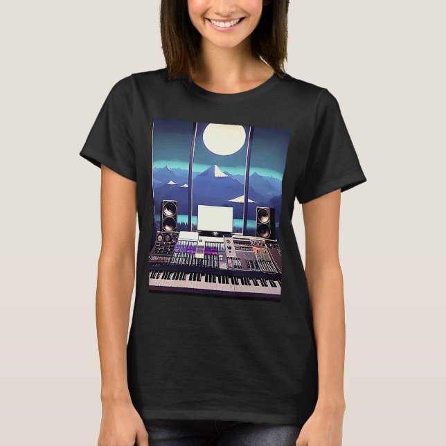 Lo fi hip hop chillhop chill beats studio aestheti T-Shirt (Front)
