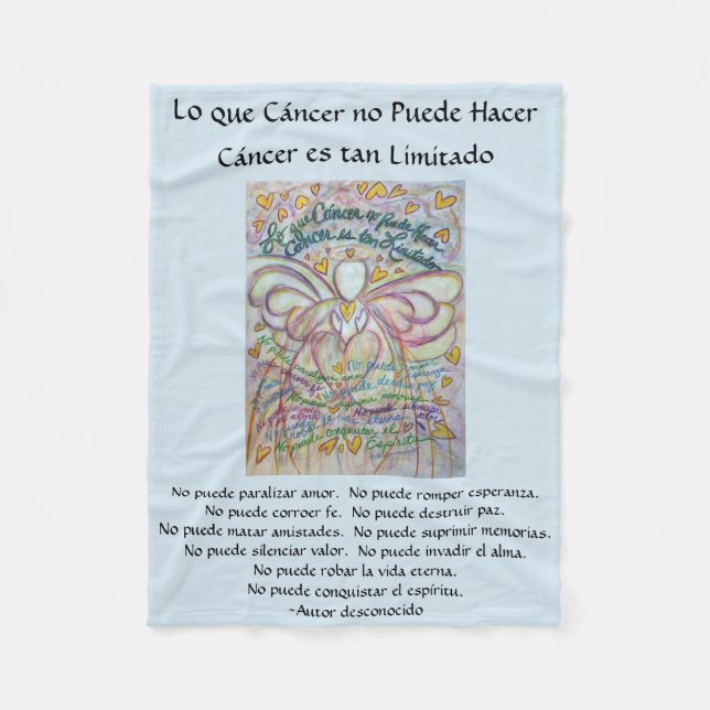 Lo que cáncer no Puede Hacer Angel Chemo Blankets (Front)