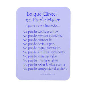 Lo Que Cáncer No Puede Hacer Magnet (Blue)