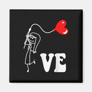 Lo Ve Love Heart Happy Valentines Day Matching Cou Magnet