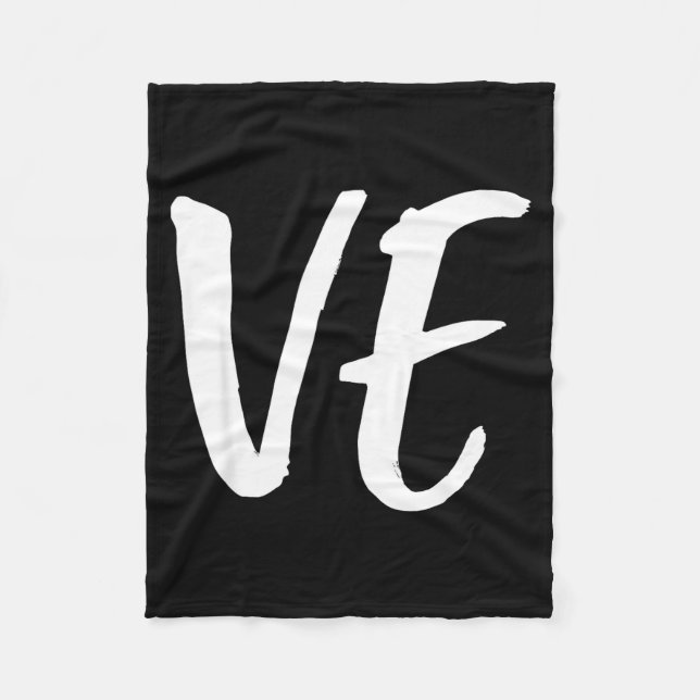 Lo Ve Love Matching Couple Husband Wife Valentine' Fleece Blanket (Front)