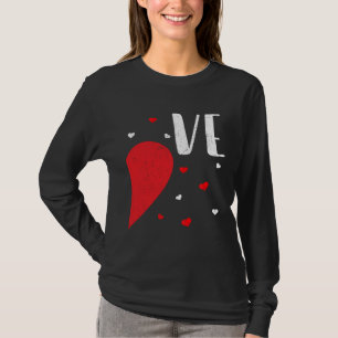 LO VE Valentines Day Matching Couples Shirt Heart