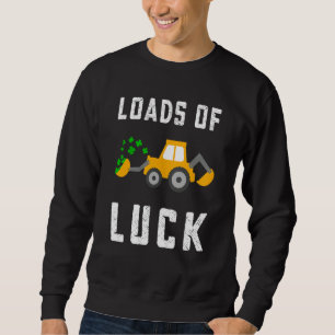 Load Of Luck Kids Boys St Patricks Day Constructio Sweatshirt
