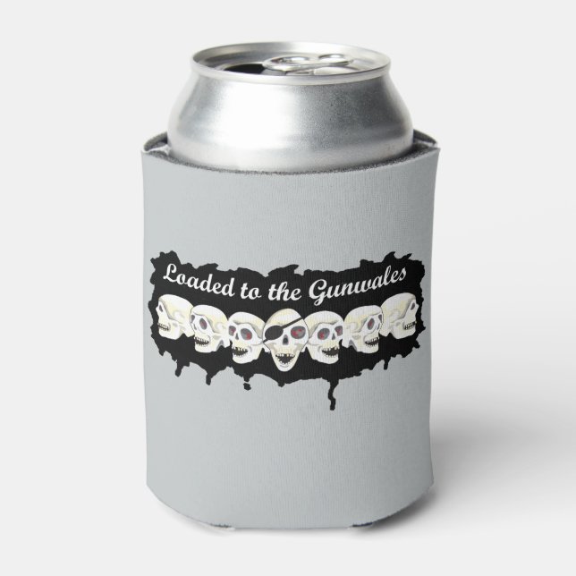 Loaded Pirates Funny Pirate Can Cooler (Can Front)