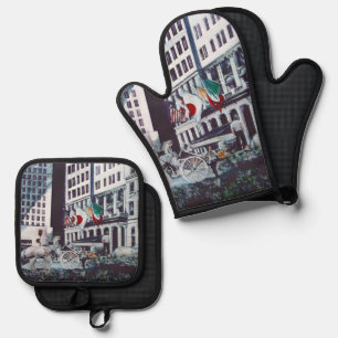Loaded with Personal Imagery Oven Mitt & Pot Holder Set