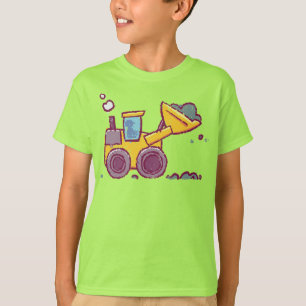 Loader Vehicle Drawing - Inspired by Kids - T-Shirt