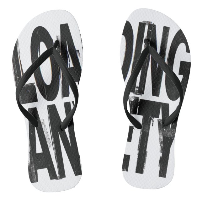 LOADING ANXIETY | Glitch Brutalist Typography Desi Jandals (Footbed)