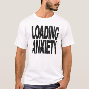 LOADING ANXIETY Glitch Brutalist Typography Desi T-Shirt