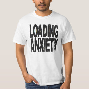 LOADING ANXIETY Glitch Brutalist Typography Desi T-Shirt